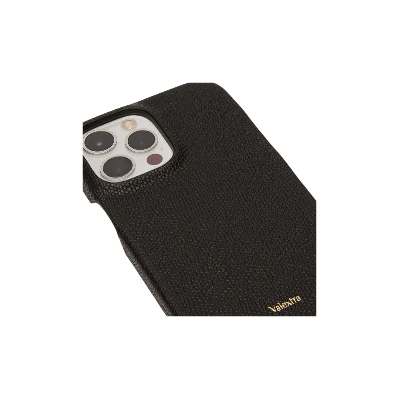 Valextra Calfskin IPhone 13 Pro Max Protective Cover, Phone Case, Bag, Accessory Unisex Black-2