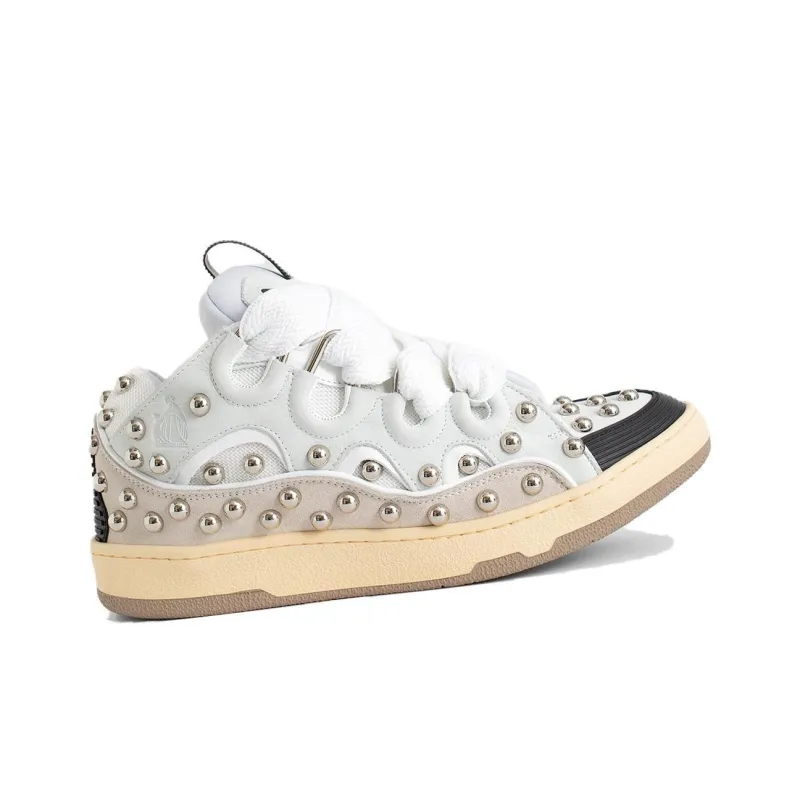 Lanvin Curb 'White Studded'-1