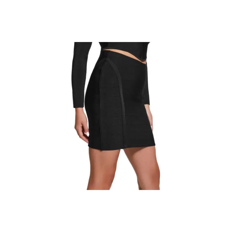 GUESS Mirage Bandage Pencil Skirt Casual Short Skirts Women's Black-2