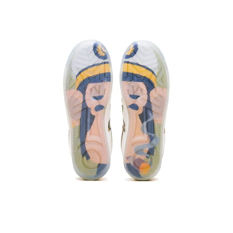 A BATHING APE Wear Resistant Low Top Skateboard Shoes Men's White-4