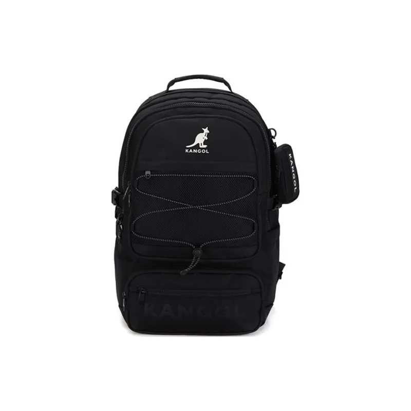 KANGOL Nylon Backpack Unisex Black-0