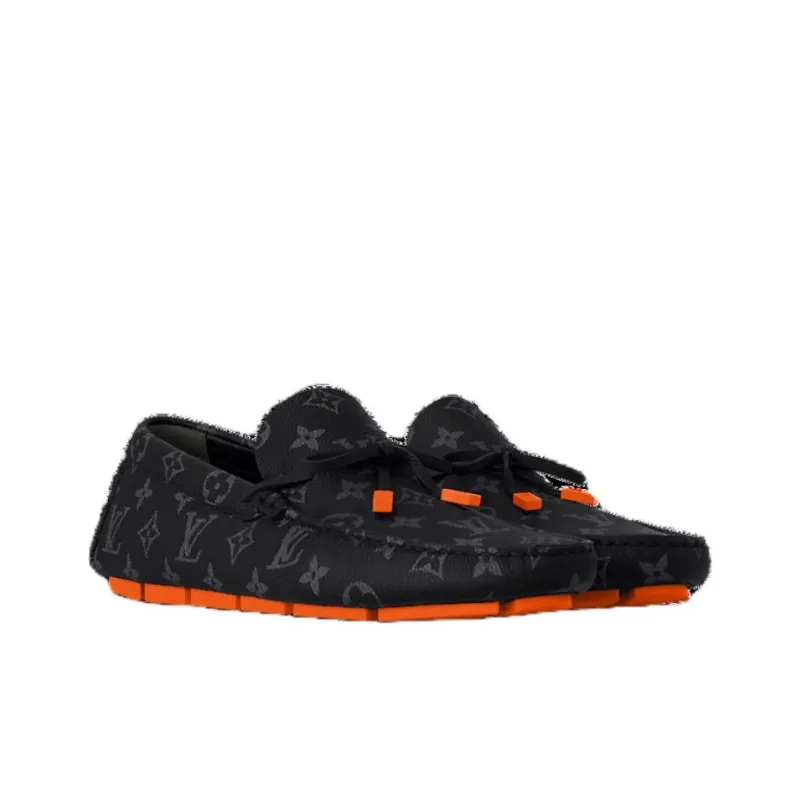 LOUIS VUITTON Driver Casual Shoes Men's Black-3