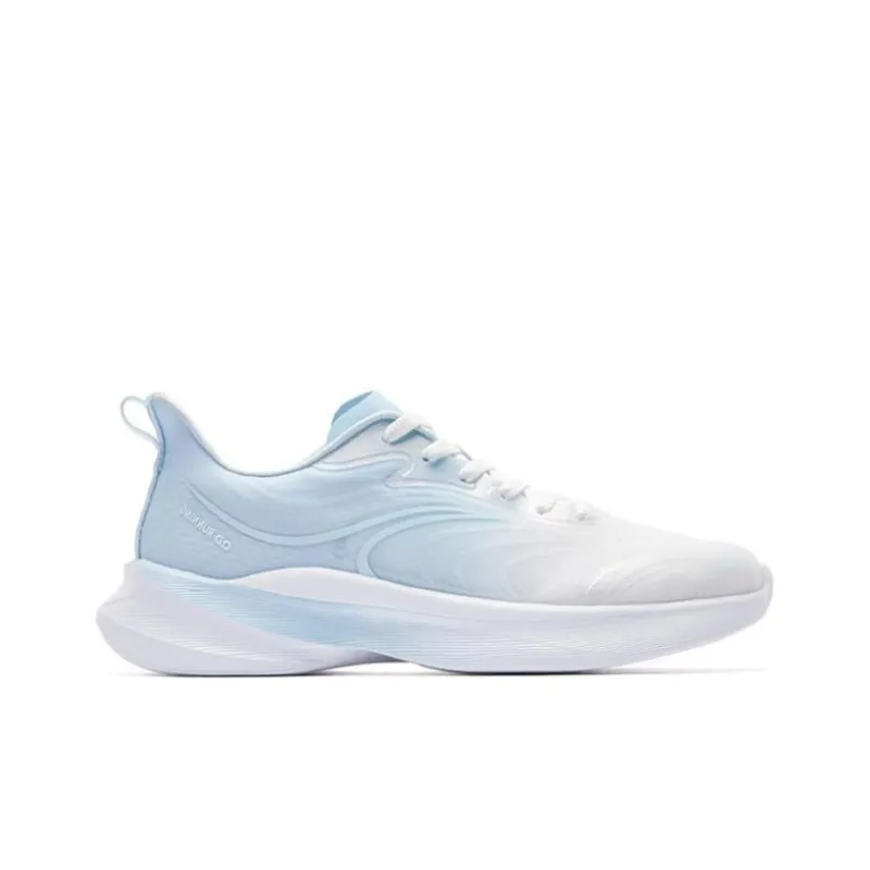 QIAODAN Cushioning Anti Slip And Wear Resistant Low Top Casual Running Shoes Men's White Blue-1