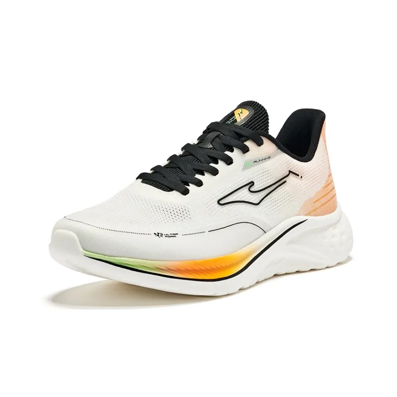Erke Sting 2.0 Durable Breathable Low Top Casual Running Shoes Men's Microcrystal White/Jet Black-2