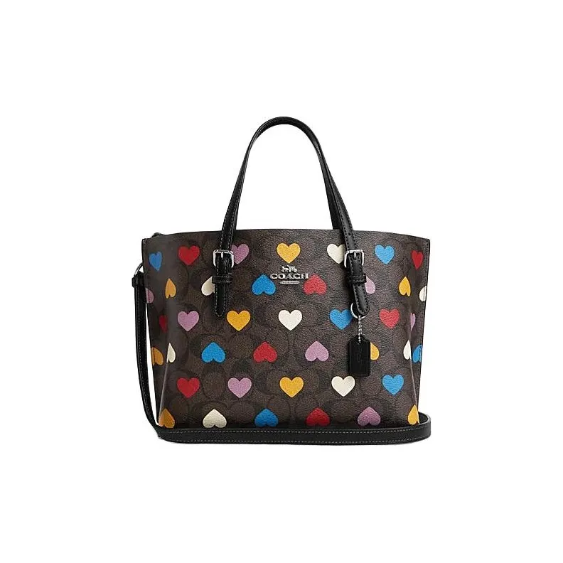 COACH Leather Tote Bag, Shopping Bag, Handbag, Shoulder Bag Women's Coffee-0