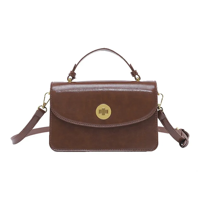 AUGTARLION PU Small Square Bag, Shoulder Bag, Crossbody Bag, Handbag Small Size Women's Coffee-1