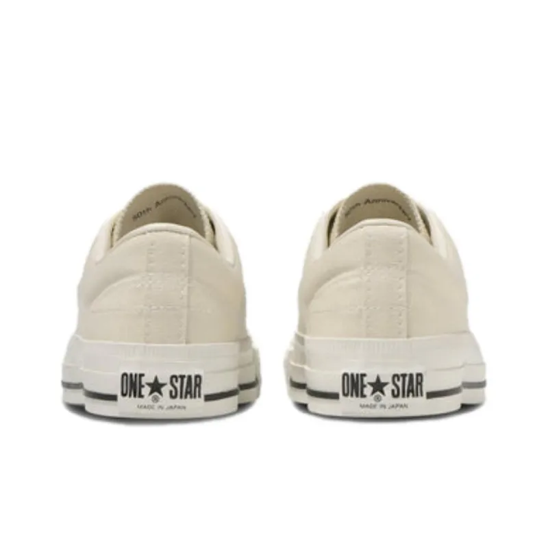 Converse One Star J VTG Durable Breathable Low Top Canvas Shoes Unisex Beige-4