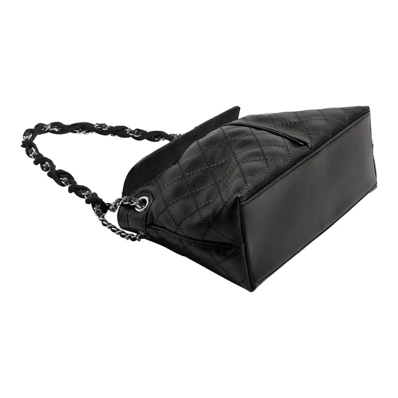 ROSEROOEN Calfskin Handbag Shoulder Bag Regular Women's Black/Ecru-3