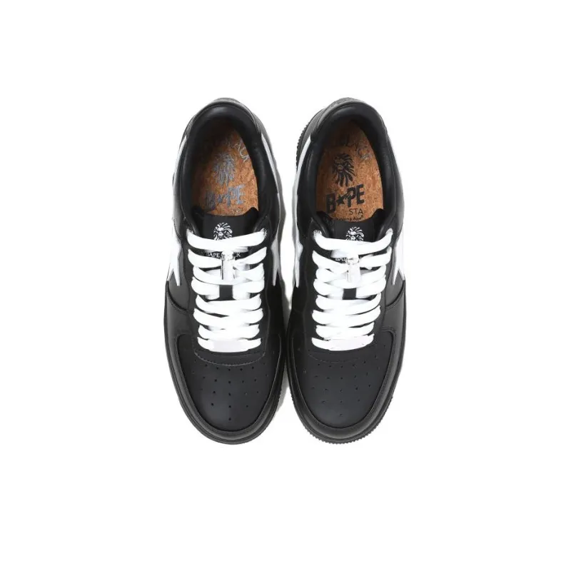A BATHING APE STA Cushioning Low Top Skateboard Shoes Unisex Black-4