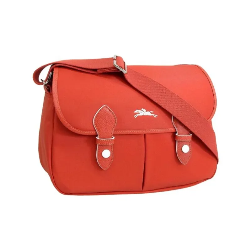 LONGCHAMP Nylon Messenger Bag Crossbody Bag Shoulder Bag Unisex Vermilion-1
