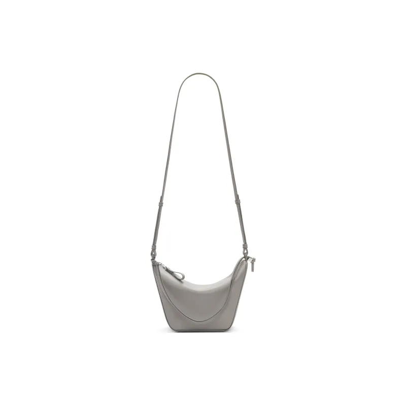 LOEWE Suna Fujita Collaboration Hammock Hobo Calfskin Handbag Shoulder Bag Women's Pearl Gray-5
