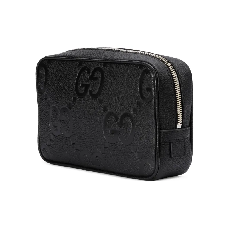 GUCCI Leather Toiletry Bag Men's Black-1