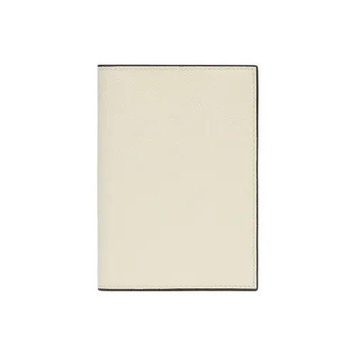Valextra Millepunte Calfskin Passport Holder Unisex White