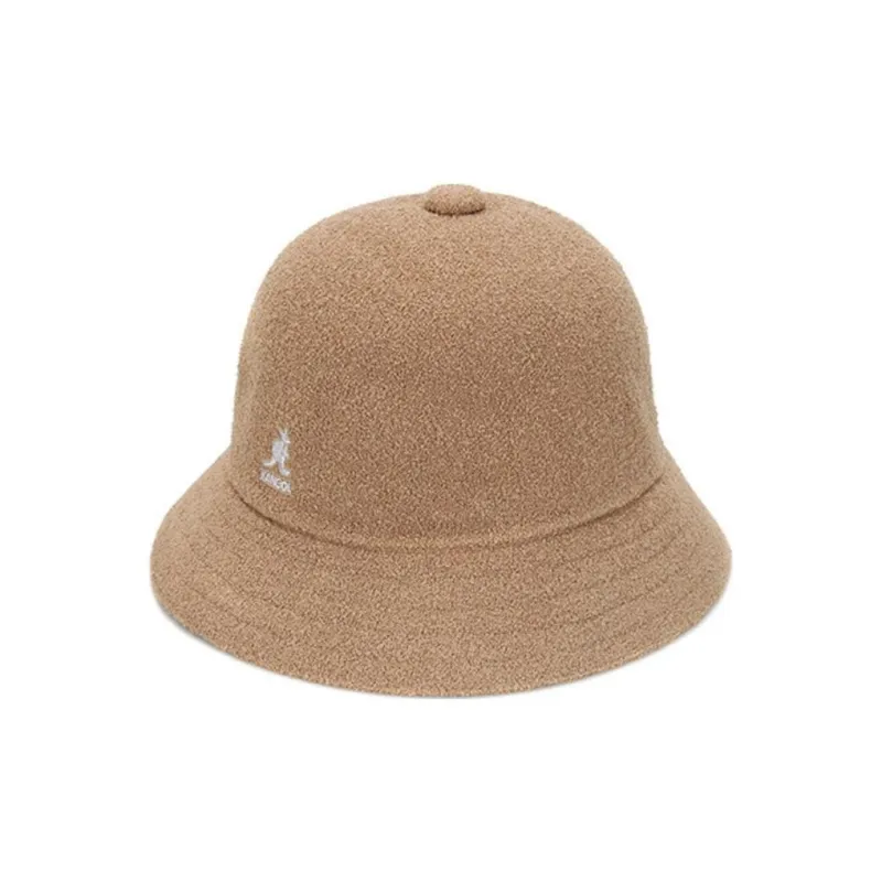 KANGOL Acrylic Nylon Bucket Hats Unisex Brown-2