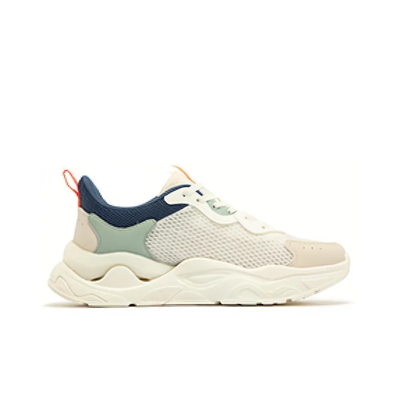 361° Anti Slip And Wear Resistant Breathable Low Top Casual Shoes Women's White Teal Blue-1