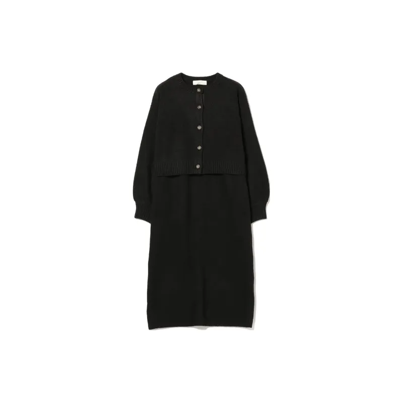 Beams Two Piece Skirt Sets Women's Black-1