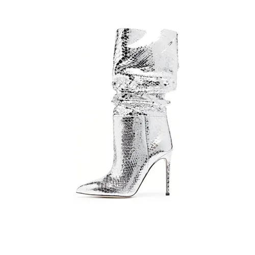 Paris Texas 105mm Snakeskin-effect Metallic Boots