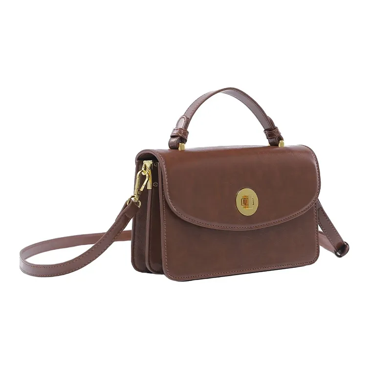 AUGTARLION PU Small Square Bag, Shoulder Bag, Crossbody Bag, Handbag Small Size Women's Coffee-3