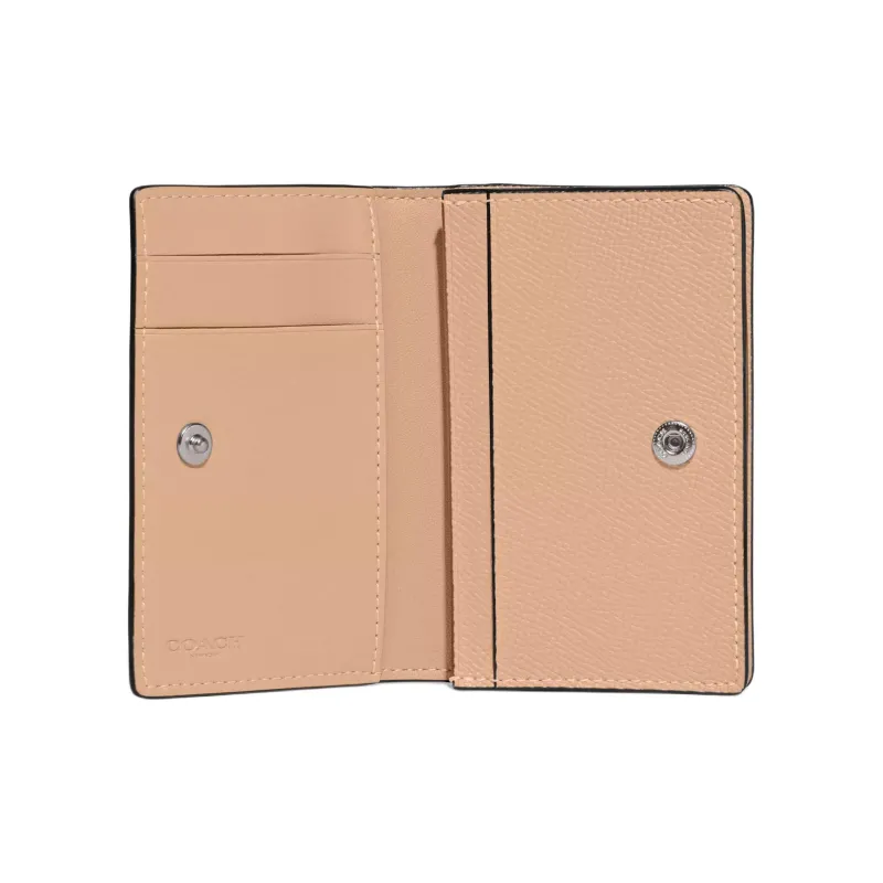 COACH Leather Coin Purses Wallets Women's Milk Tea Beige-1