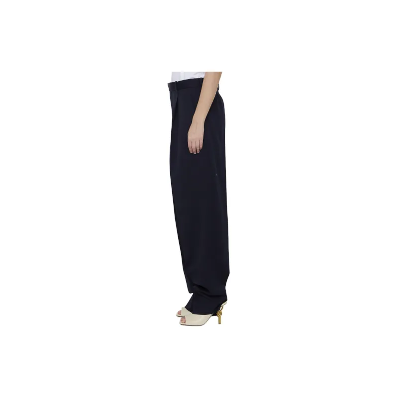 Bottega Veneta FW23 Casual Pants Women's Navy-2