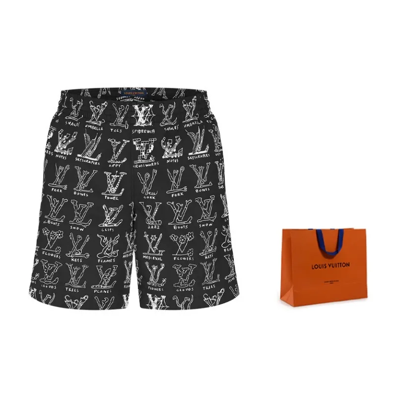 LOUIS VUITTON Casual Shorts Men's Black-1