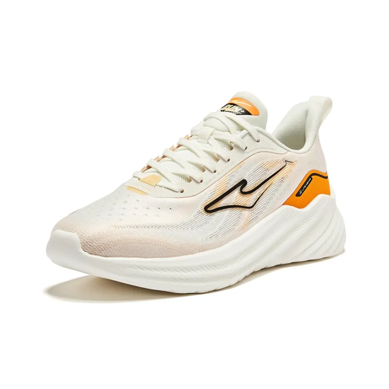 Erke Shadow 2.0 Breathable Low Top Running Shoes Men's Microcrystal White Orange-2