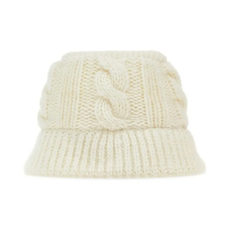 PRADA Wool Bucket Hats Unisex Beige-1