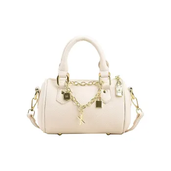 JANE KLAIN Synthetic Leather Boston Pillow Crossbody Handbag Regular Women's Black/White/Gray/Khaki