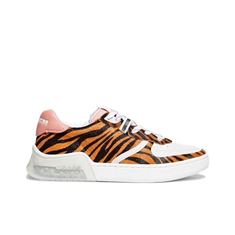 COACH City Sole Low Top Stylish Skateboarding Shoes Women's Brown Black White-1