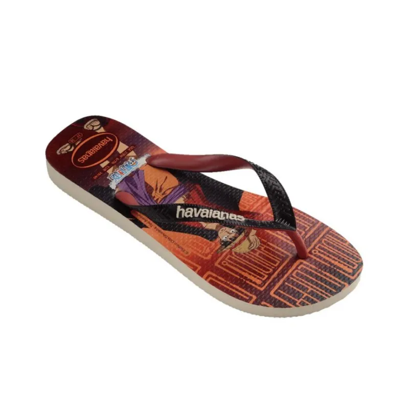 One Piece x Havaianas Flip Flops Unisex Red Black-1