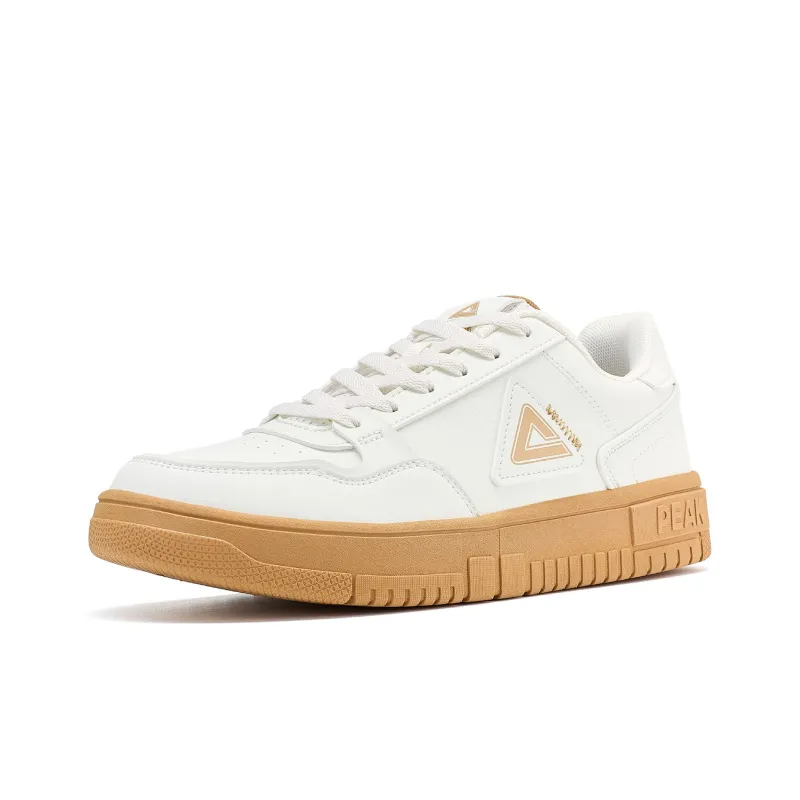 PEAK Air Force 1 Cushioning Coverage Lightweight Breathable Slip Resistant Skateboard Shoes Men's White-2