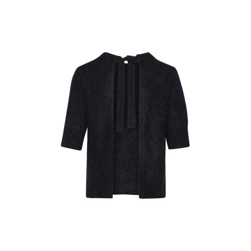 GANNI Open Back Brushed Top-1