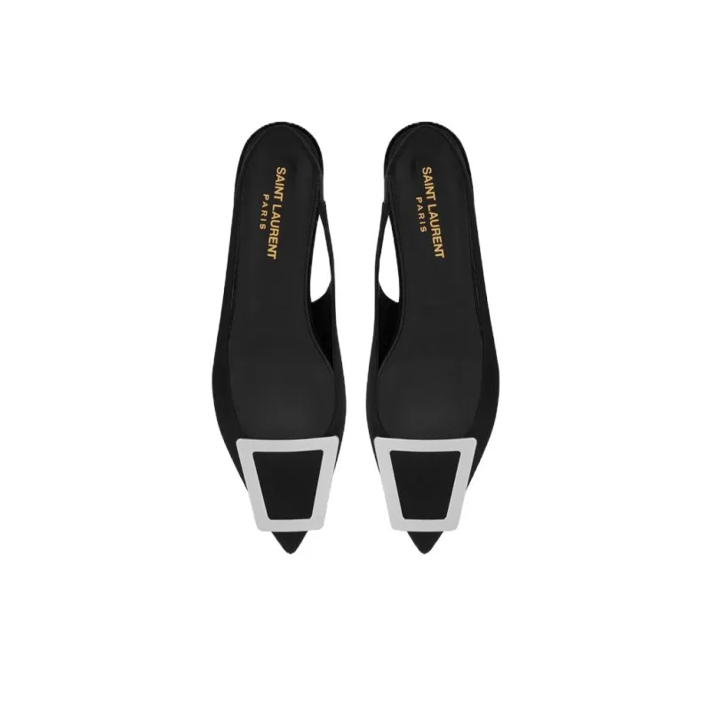 SAINT LAURENT Maxine Slingback Ballerina Shoes-3