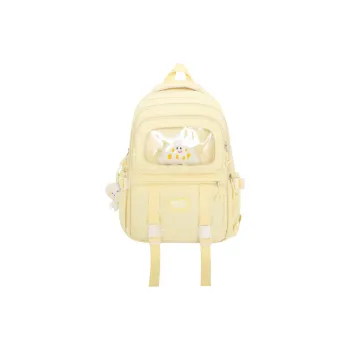 RUIPAI Nylon Backpack Regular Women's Yellow/Ecru/Black/Light Purple/Light Blue