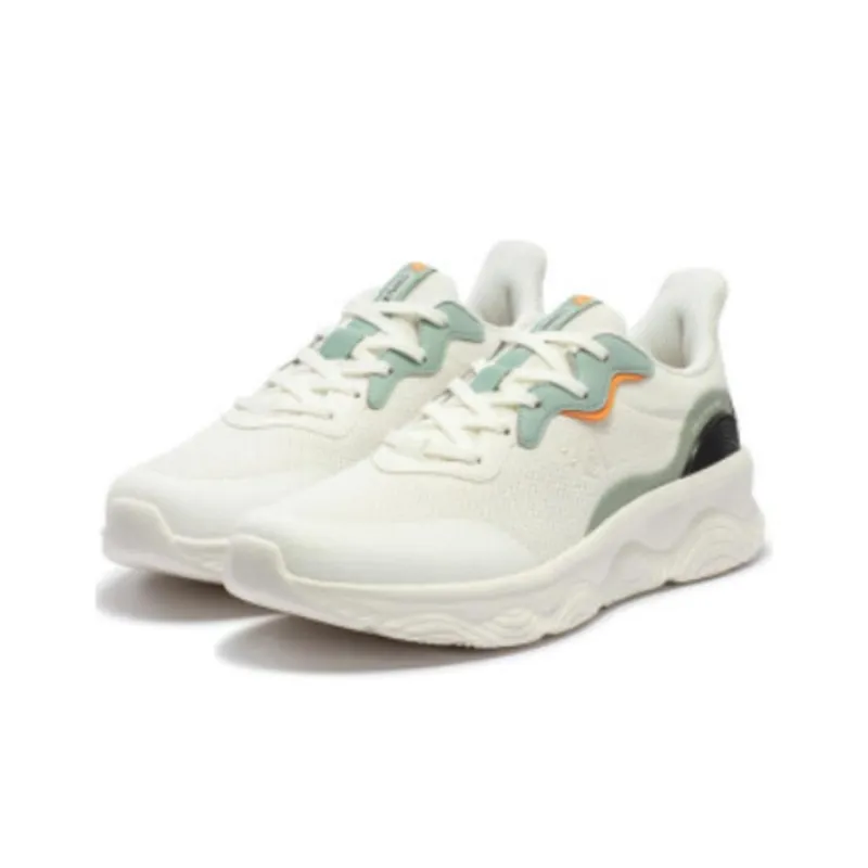 361° Anti-Slip Wear-Resistant Low-Top Running Shoes Men's White Green-2