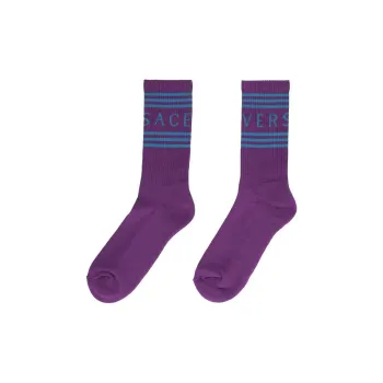 VERSACE Mid-Calf Socks Men's 1 Pack Purple