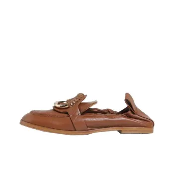See By Chloe Ring detail Leather Loafers Women's