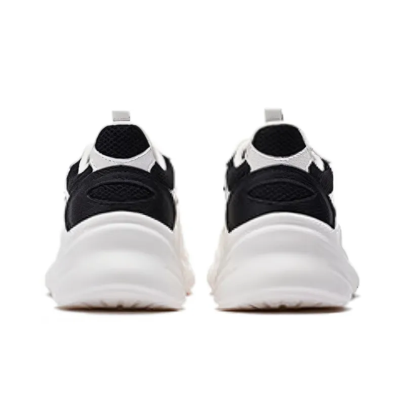 361° Anti Slip Wear Resistant Low Top Casual Shoes Women's White Black-2