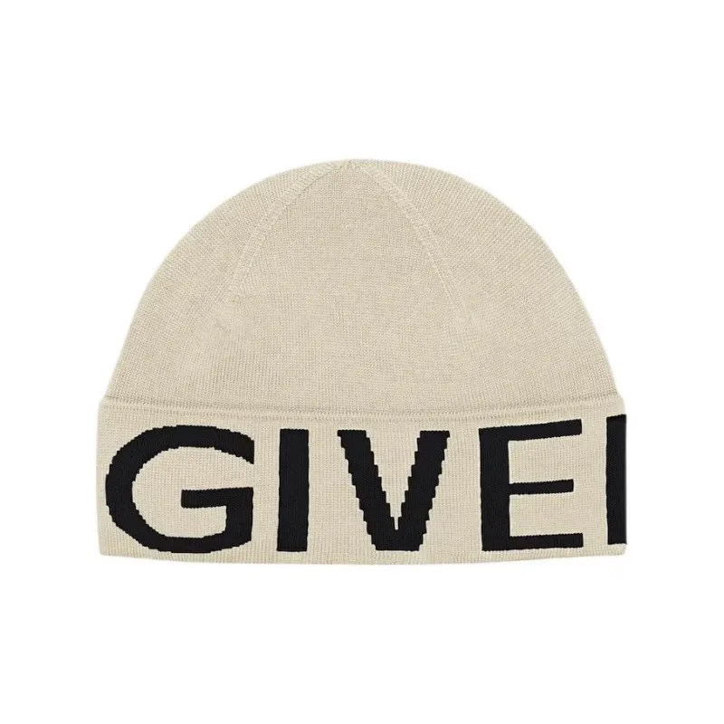 GIVENCHY Wool Beanies Men's Beige-0