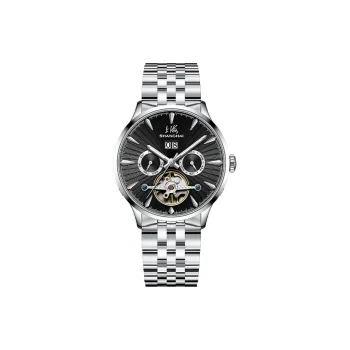 SHANGHAI National Collection Automatic Mechanical Movement Steel Strap Watch Men's Watches White Dial 22RE 610 2L27