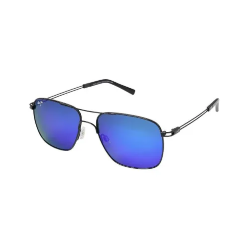 Maui Jim Metal Aviator Sunglasses Men's Black