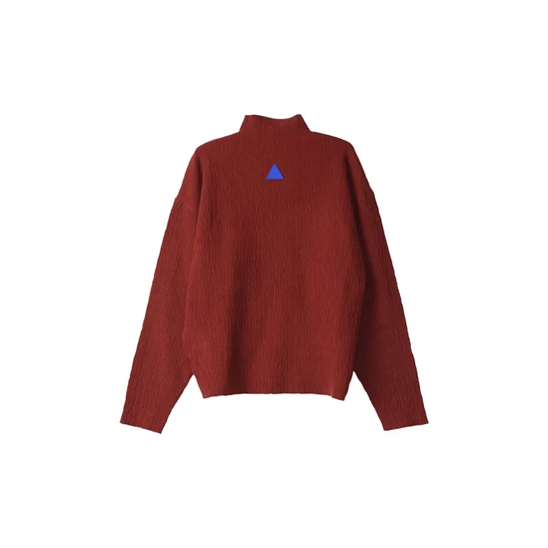 ROARINGWILD Small Turtleneck Texture Knitwear Unisex-1