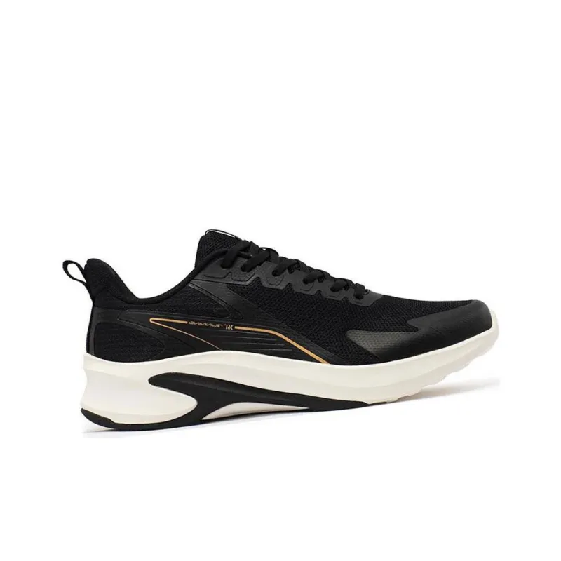 361° Cushioned Wear-Resistant Breathable Low-Top Running Shoes Men's Black Gold-1
