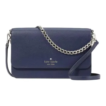 Kate Spade Cross Grain Leather Crossbody Bag, Shoulder Bag Women's Marine Blue
