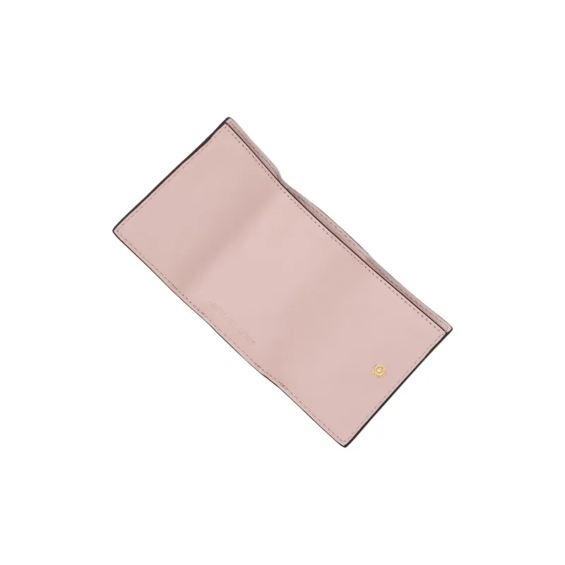MICHAEL KORS Jet Set Travel Coated Canvas Wallet Extra Small Women's Blush Pink With Multicolor-5