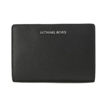 MICHAEL KORS Money Pieces Cow Leather Card Holder Card Holder Medium Size Unisex Pearl Gray & White & Black