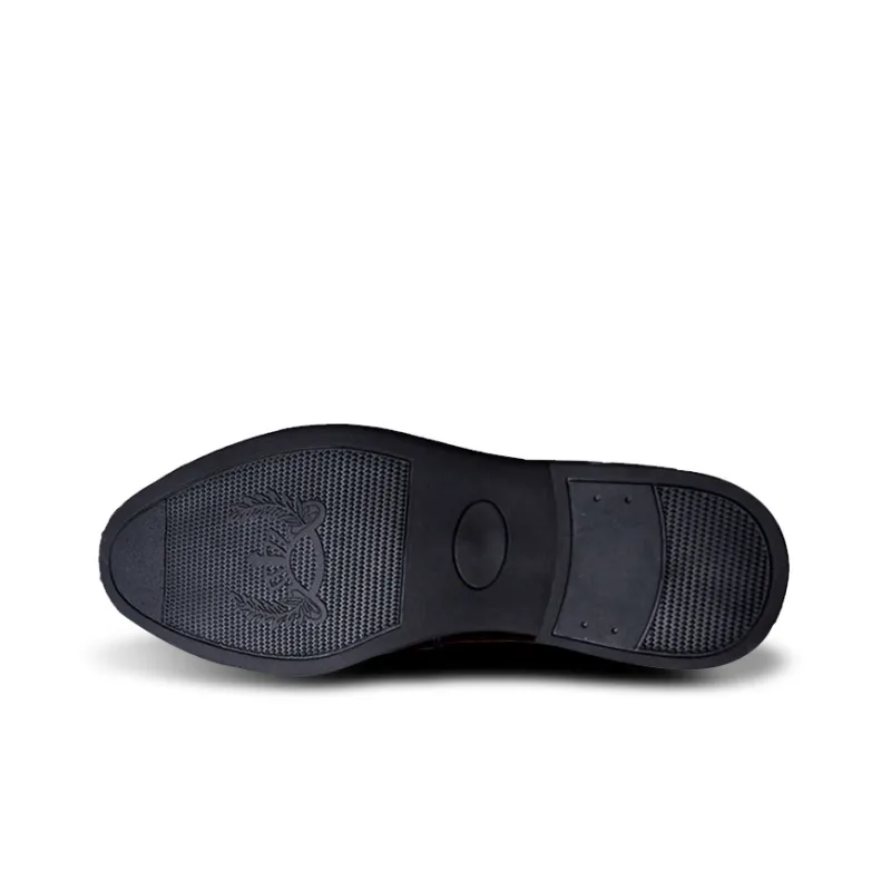 GZZ Dress Shoes Men Low Top Black-4