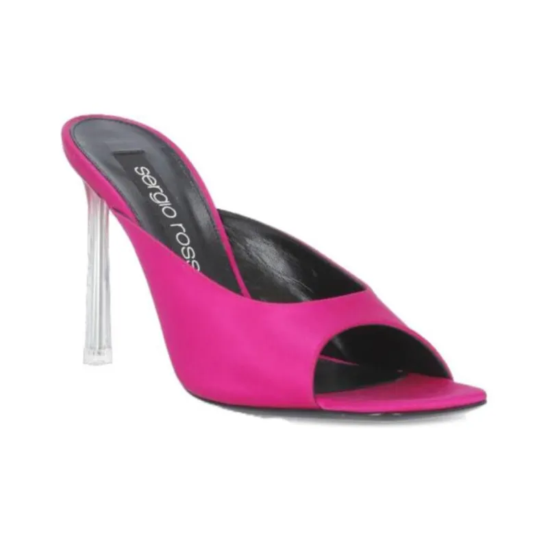 SERGIO ROSSI Open Toe Slip On Heeled Mules Women's-1