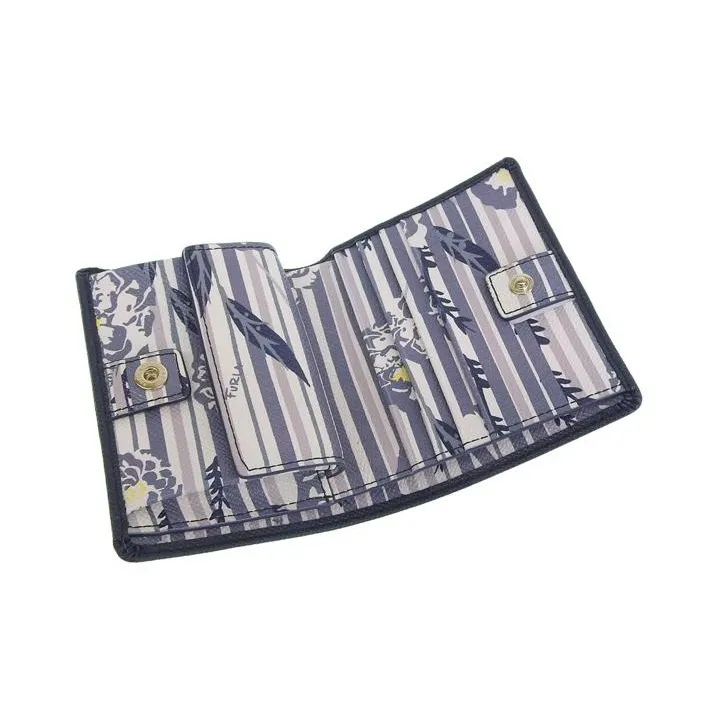 Furla Leather Wallet Small Size Women's Marine Blue-4