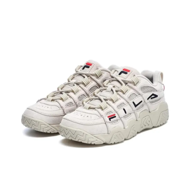FILA FUSION BARRICADE Cushioning Wear Resistant Low Top Chunky Sneakers Women's Oat-1